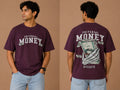 Money Theme Premium Cotton Oversized Printed T-Shirt