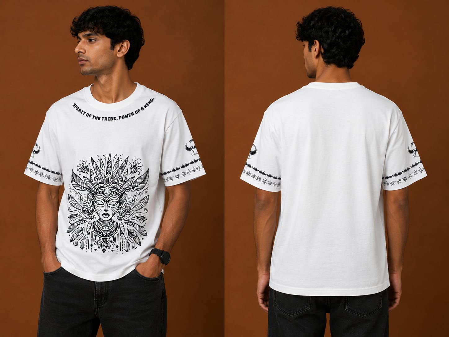 Art Premium Cotton Oversized Printed T-Shirt