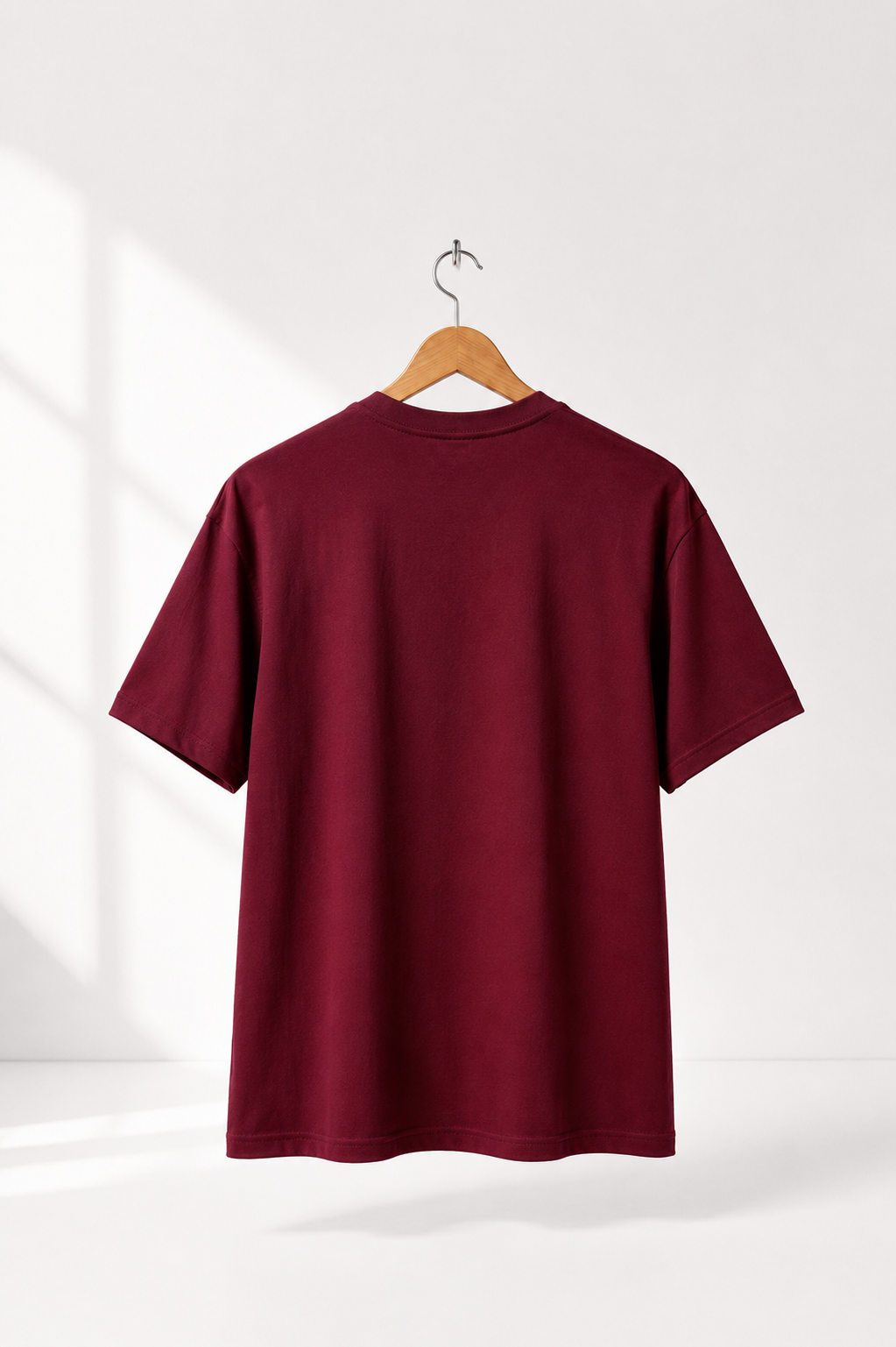 Maroon - Men's Plain 100% Cotton Regular Fit T-Shirt