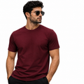 Maroon - Men's Plain 100% Cotton Regular Fit T-Shirt