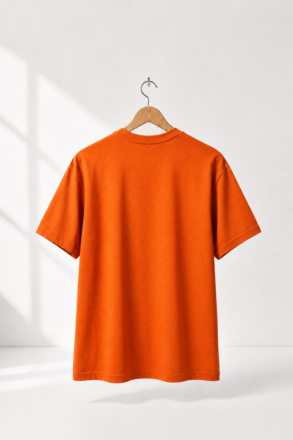 Orange Men's Plain 100% Cotton Regular Fit T-Shirt