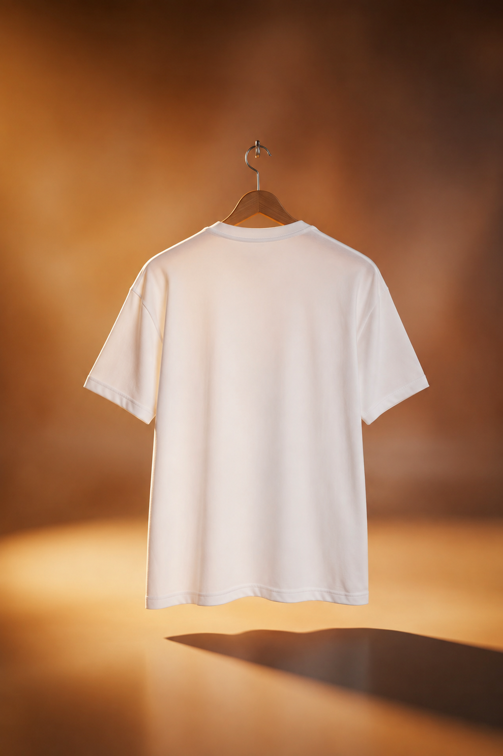 White Men's Plain 100% Cotton Regular Fit T-Shirt